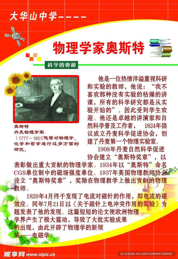 物理学家 学校展板