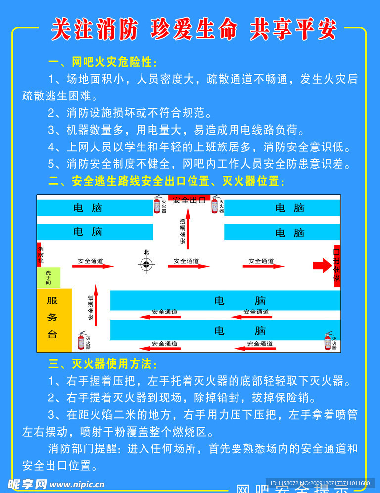 网吧消防安全图