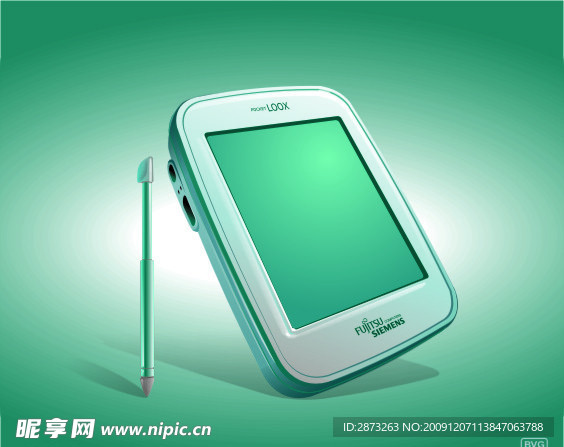 Pocket PC Fujitsu Siemens 手机矢量