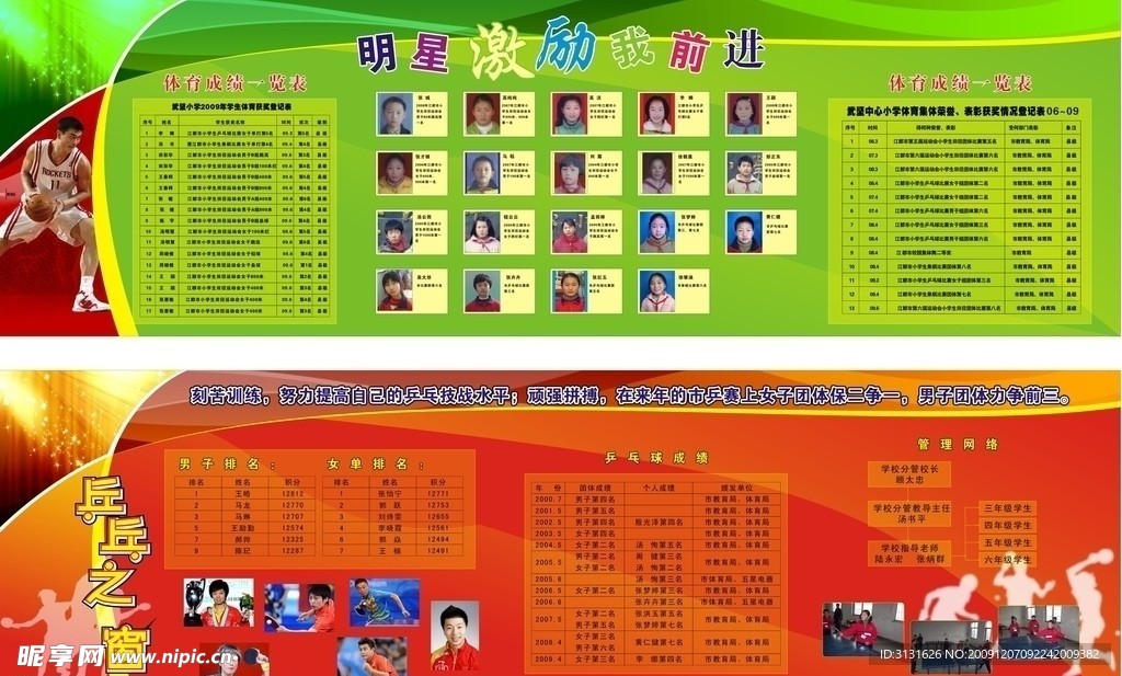 学校体育运动展板