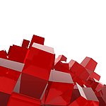 红色3D立方体高清图片