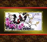 国画公鸡