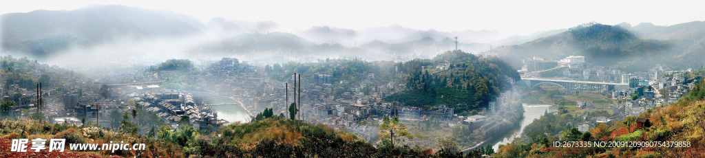 湘西 凤凰 沱江 风景 古城 古建筑 凤凰城全景