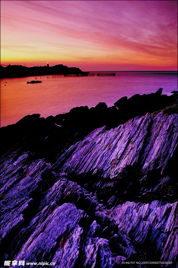 海边黄昏景色