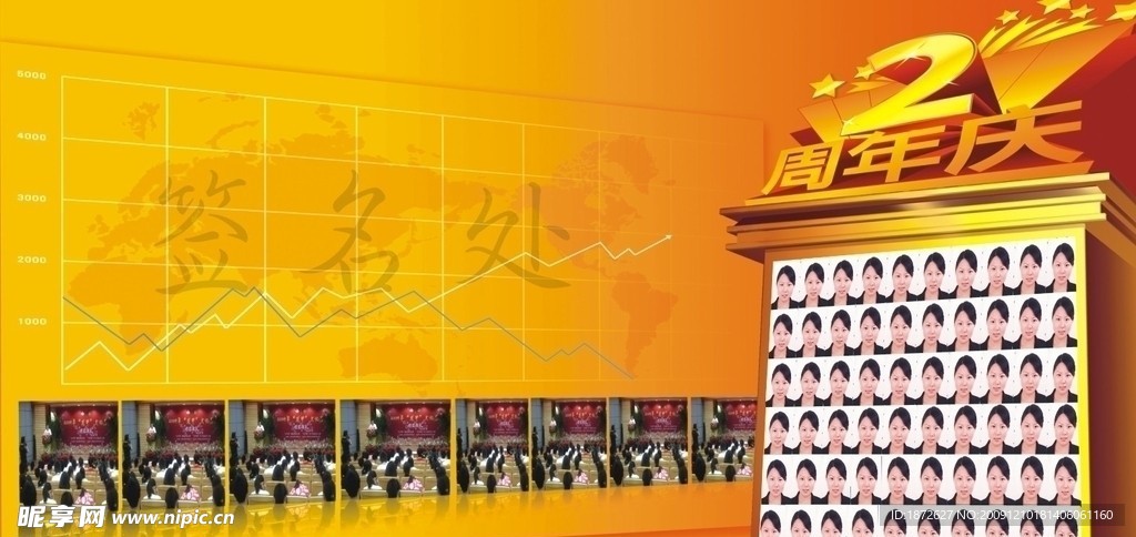 公司周年庆签名板