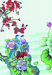 花 国画 鸟