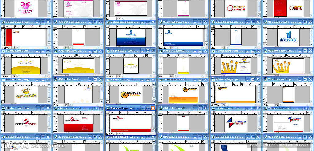50多张高精度名片分层模版