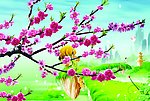 桃花风景广告设计素材