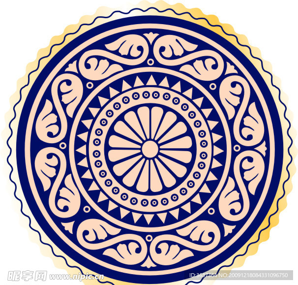 圆形花纹