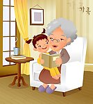 卡通家庭插画矢量素材