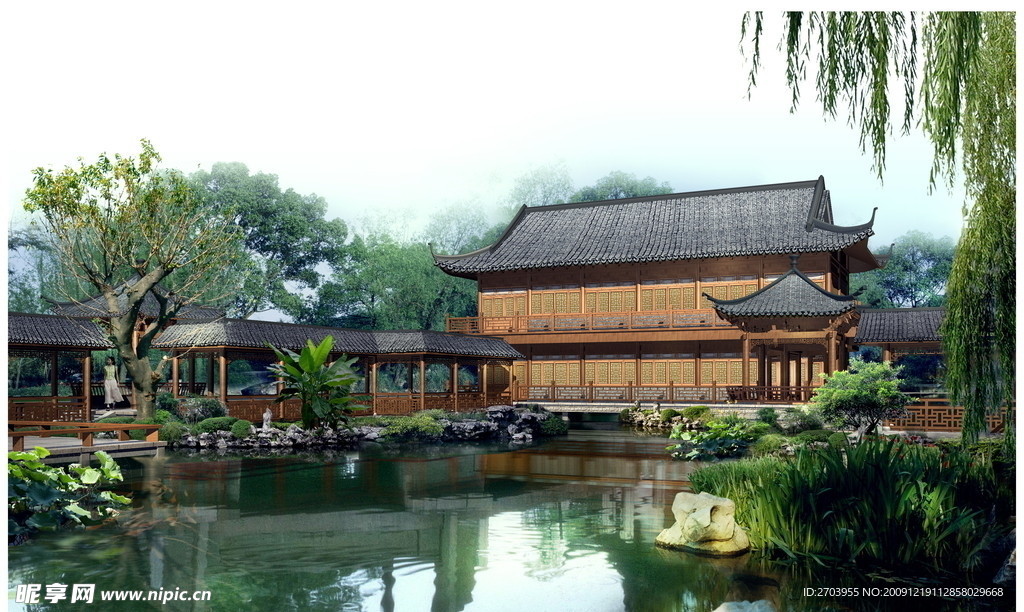 景观建筑效果图