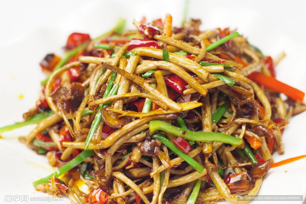干煸茶树菇