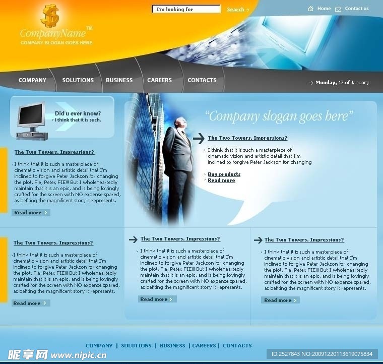 欧美销售网站模板