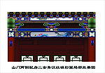 北门两侧配房二金青汉纹锦彩绘