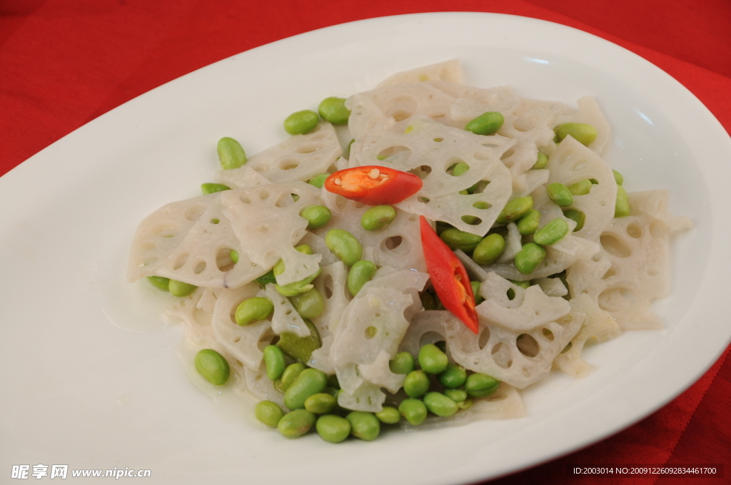 毛豆炒藕片