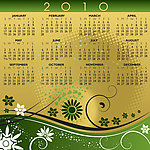 2010年年历模板矢量素材