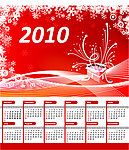 2010年年历模板矢量素材
