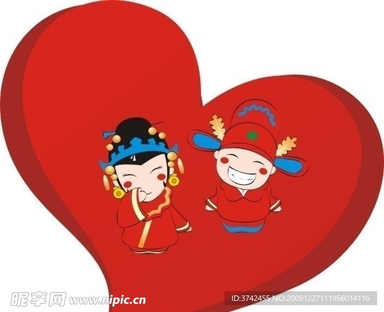 失量新娘与新郎