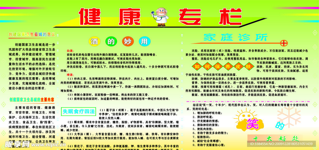 健康教育宣传栏