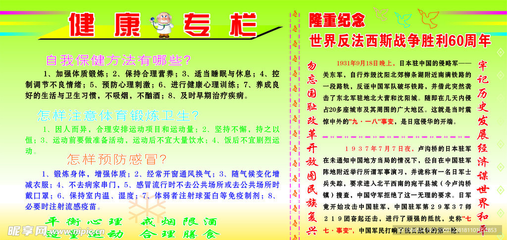 健康教育宣传栏