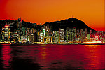 海滨城市黄昏风景