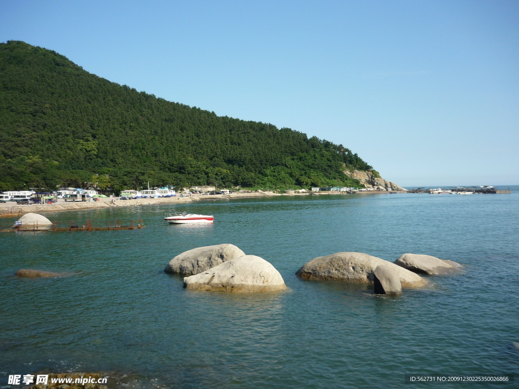 大海 海边 蓝天 礁石 风景