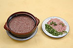 香葱肉碎红米粥