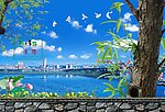 阳光季节自然景观PSD