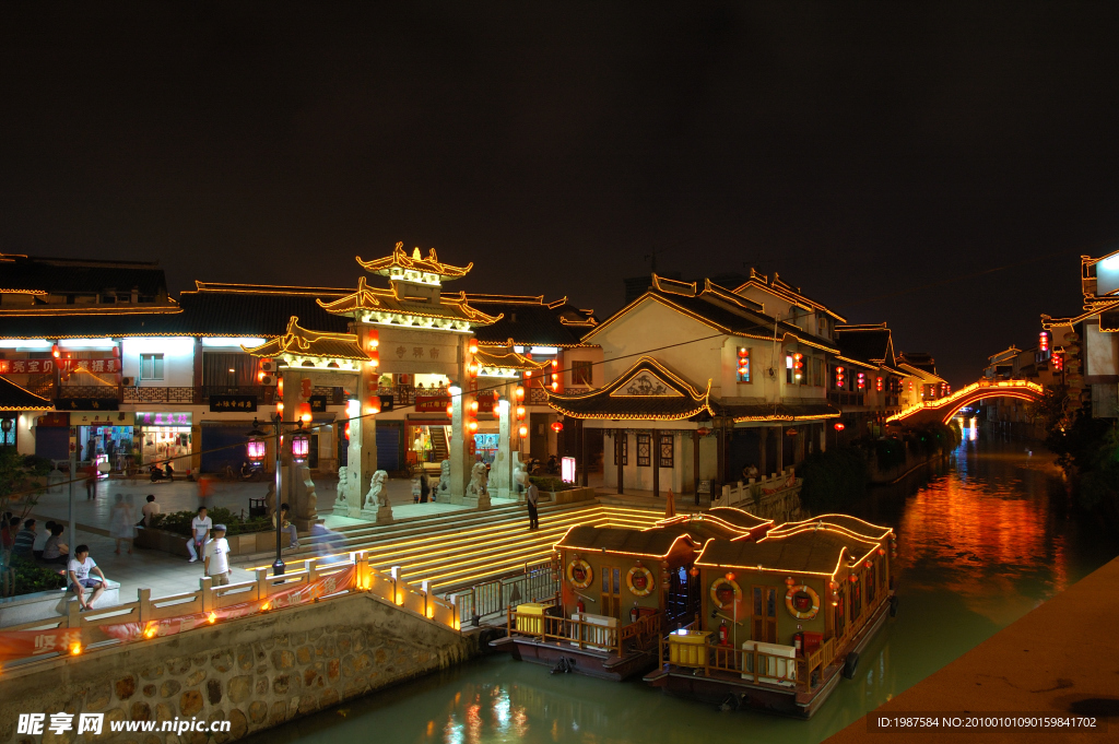 古运河南禅寺段夜景