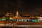 古运河畔南禅寺夜景