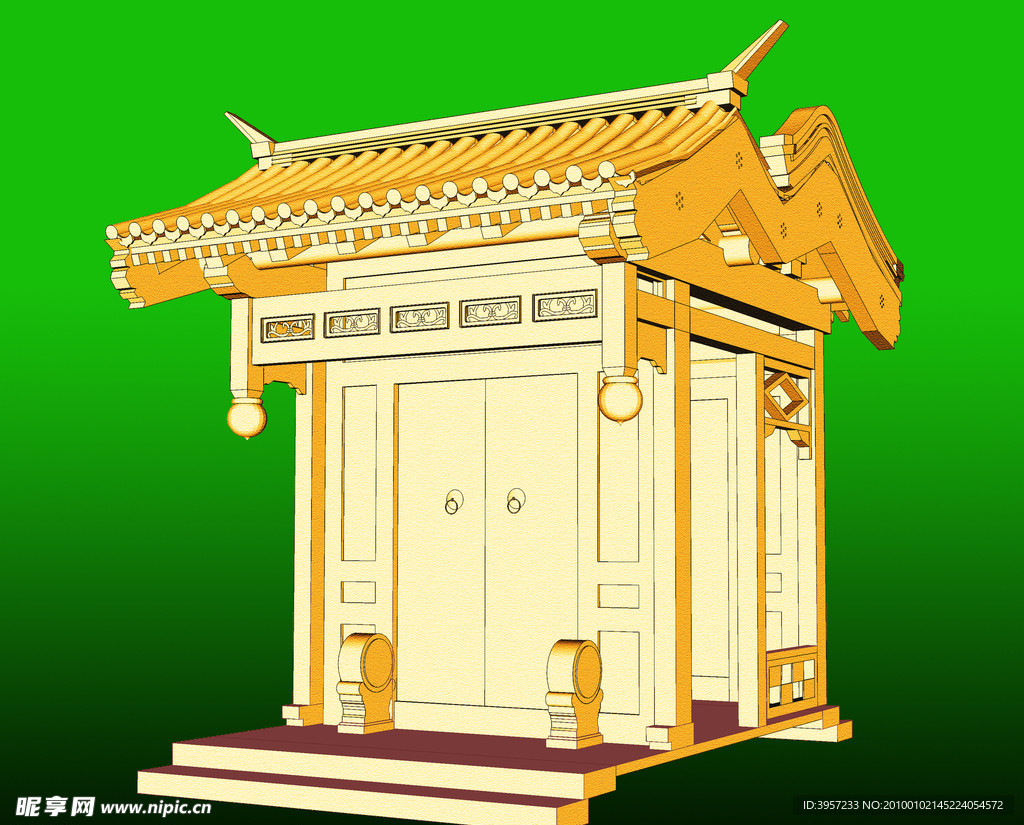古式垂花门psd分层源文件
