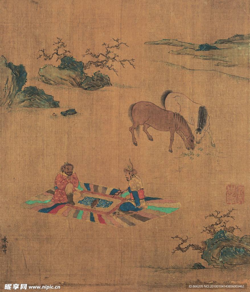 胡人饮酒图