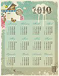 2010年年历矢量素材