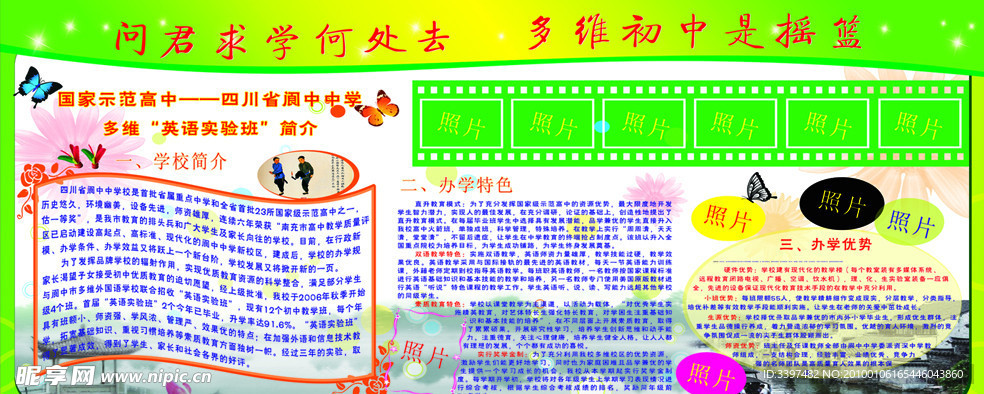多维学校展板