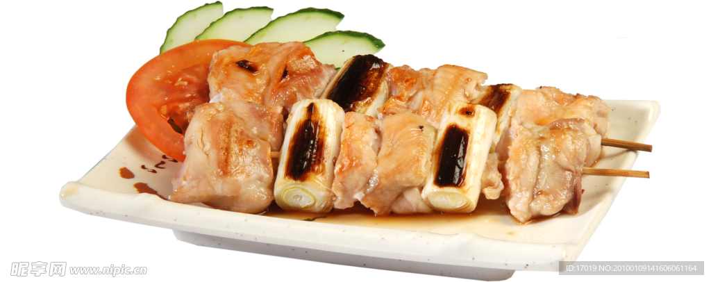 鸡葱串烧