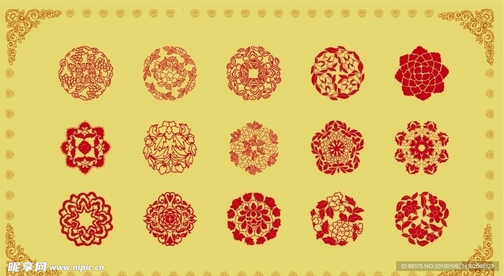 传统矢量 花纹