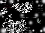 圣诞雪花 图案花 文字