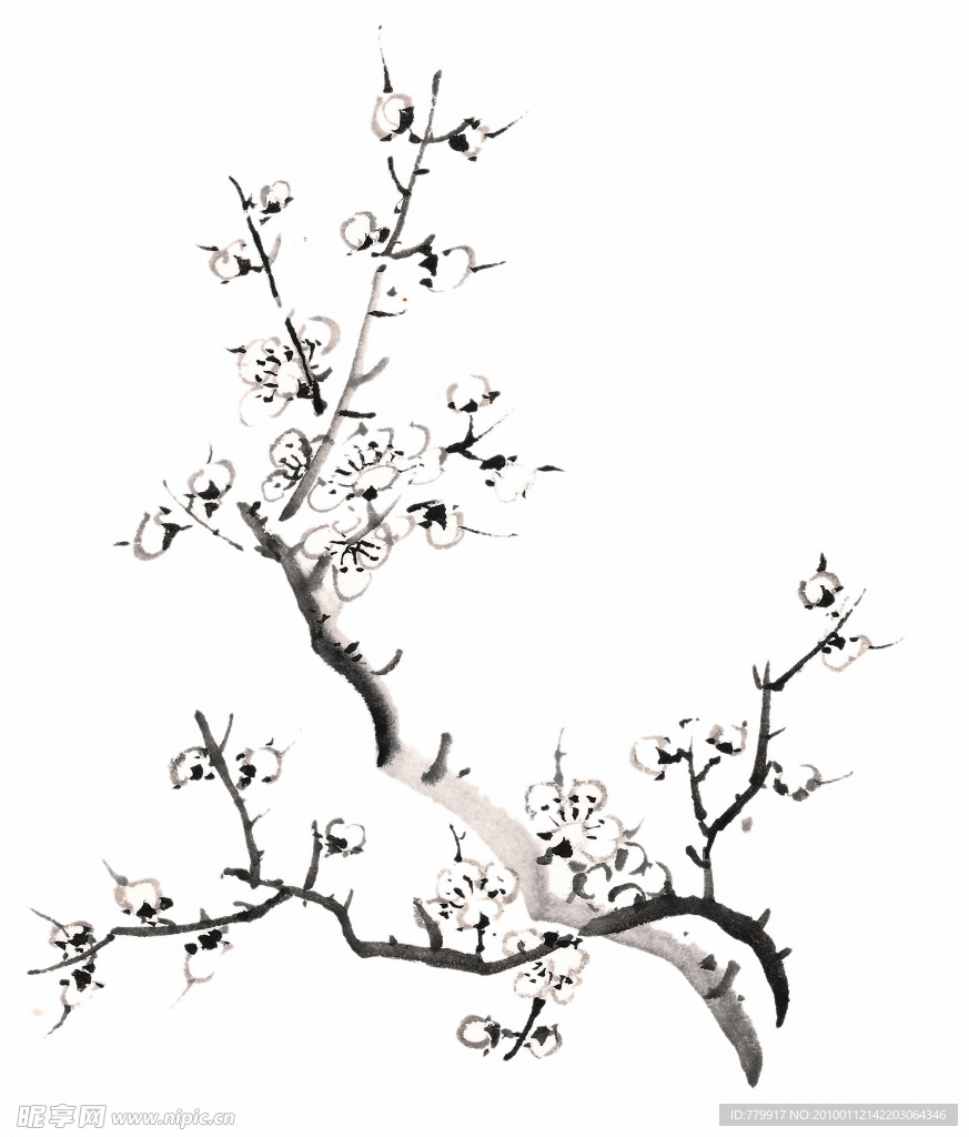 水墨桃花