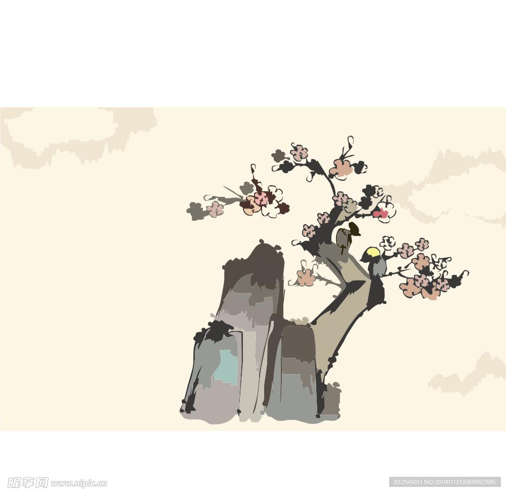 水墨 梅花