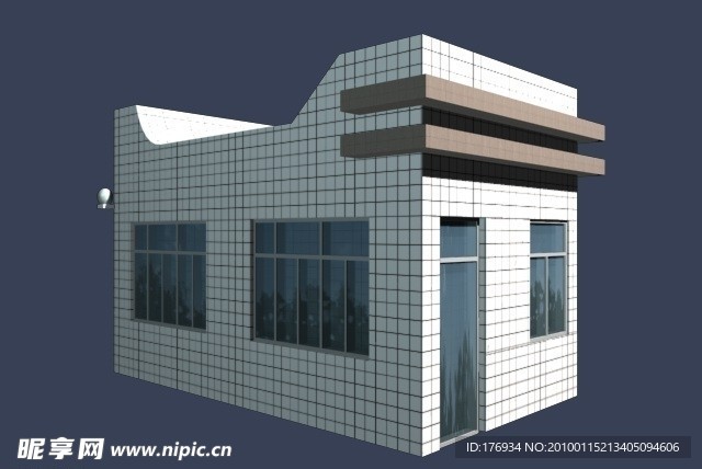 模型 建筑 MAX 入口大门