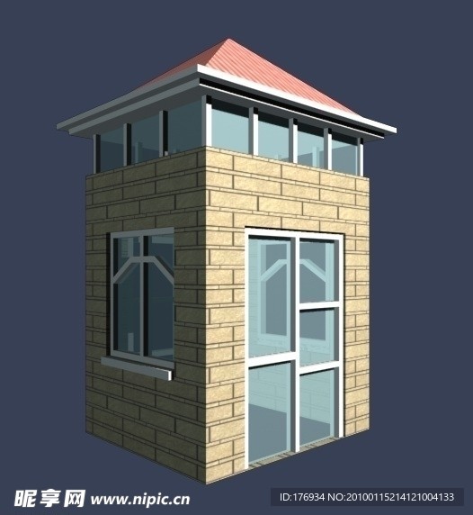 模型 建筑 MAX 入口大门