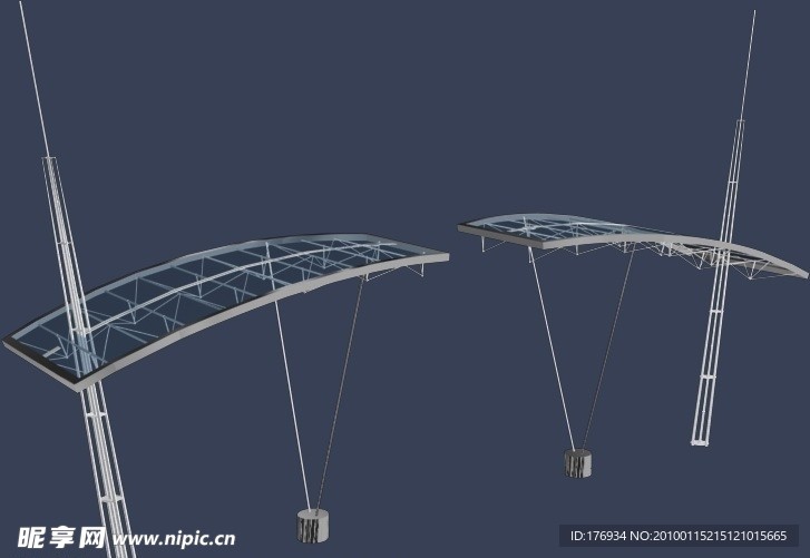 模型 建筑 MAX 入口大门