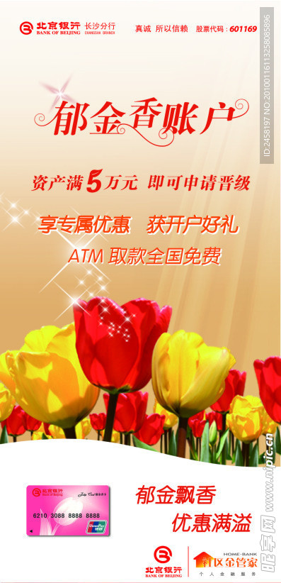 北京银行郁金香帐户