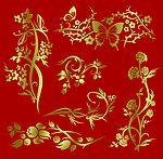 金色花纹
