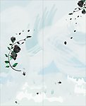 漂亮花朵移门