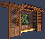 花架 MAX 建筑 模型