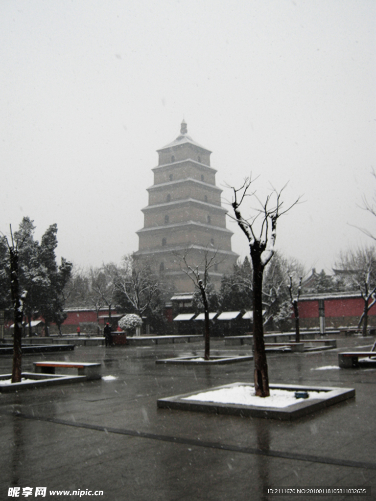 大雁塔雪景