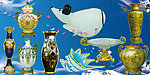 水晶饰品图 各类花瓶 德国进口水晶 古典花纹 瓶子