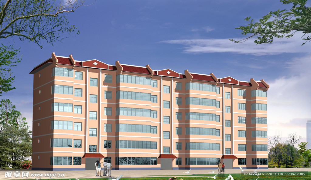 小区住宅楼效果图