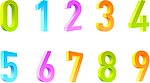 五颜六色的立体数字矢量素材